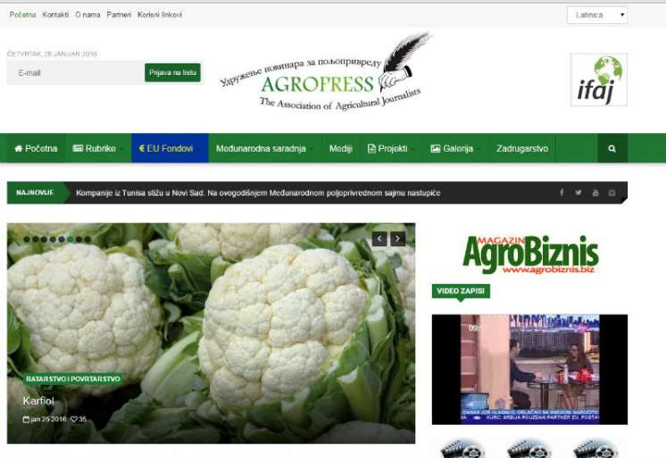 Novi izgled sajta Agropress