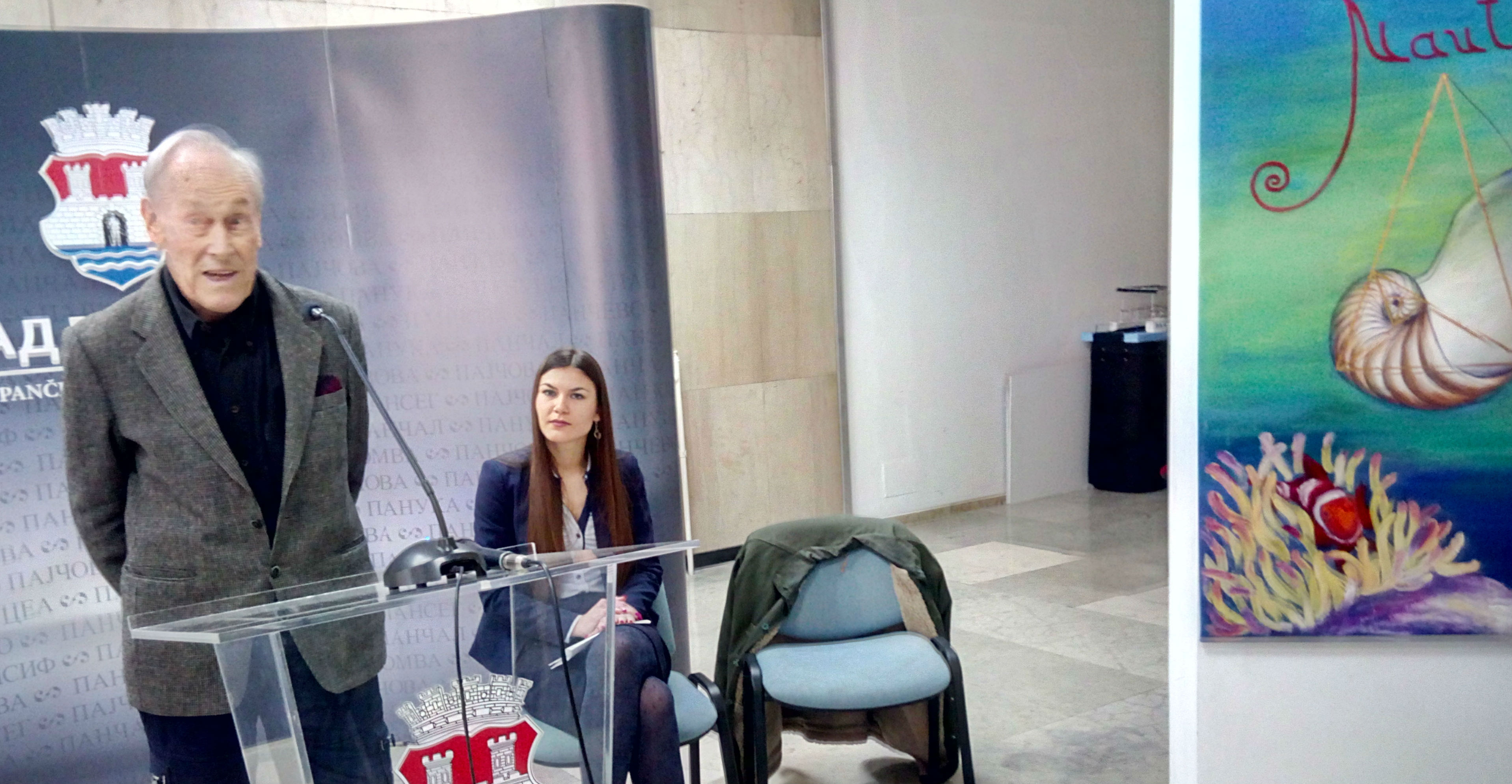 0 Alfred pezelj na otvaranju izlozbe