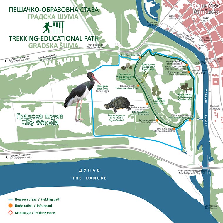 gradska suma mapa s legendom