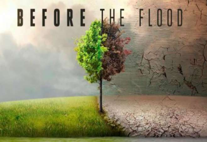 Dugometražni dokumentarni film o klimatskim promenama "Pre potopa" (Before The Flood) predstavlja informativni i angažovani prikaz toga kako društvo može da spreči nestanak ugroženih vrsta, ekosistema i urođeničkih zajednica širom sveta