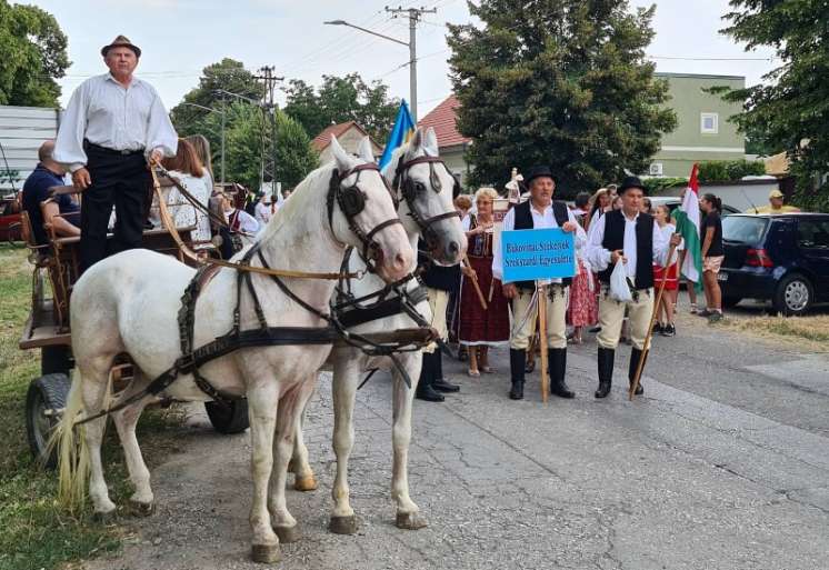 Defile žetelaca ulicama Vojlovice u okviru manifestacije "Vojlovački žetelački dani"