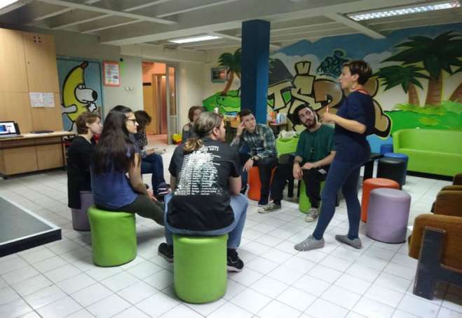 Detalj s jedne od radionica Ženske mirovne grupe s mladima