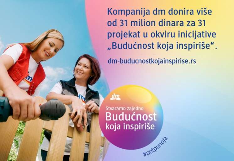 Među pristiglim prijavama velikih organizacija, manjih udruženja i lokalnih inicijativa odabran je 31 projekat, a dm će pružiti finansijsku podr&scaron;ku za njihovu realizaciju